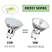 Ustellar GU10 LED Bulbs, 3.5W (50W Equivalent), 350lm, 3000K Warm White, 120° Beam Angle, Spotlight MR16 LED Light Bulbs, Recessed Lighting, downlight, 6 Pack