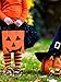 Boao 24 Pieces Halloween Lantern Pumpkin Tote Bags Non Woven Candy Bags for Halloween Party(7.9 x 7.9 Inch)