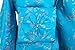 Yukata Women's Gorgeous Japanese Traditional Brocade Dragon Print Kimono Robe, Blue OS
