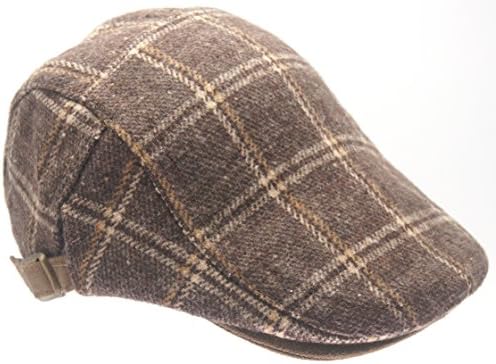 TotMore Kids Lattice stripes Ivy Newsboy Cap Tarton Woolen Flat Cap Duck Bill Hat Irish Cap