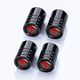HEY KAULOR 4 Pcs Tire Valve Stem Caps for Tesla Model X S 3 Decorative Accessory