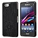 Z1 Compact Case, Cruzerlite Bugdroid Circuit TPU Case Compatible for Sony Xperia Z1 Compact (Z1F) - Black