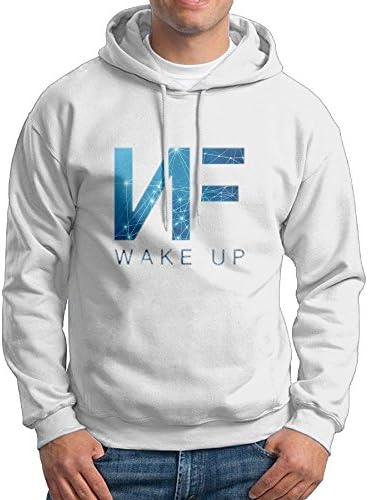 TianJunXinGuo Men's NF Wake UP Logo Hooded Sweatshirt Pullover Hooded Sweatshirt