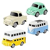 Luxsea 4 PCS Pull Back Cars Alloy Vehicles Set Mini Car Model Construction and Raced Trucks