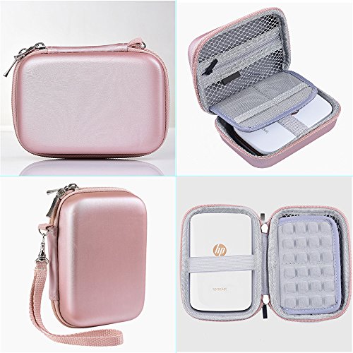 Katia Hard Case for HP Sprocket Portable Photo Printer. Hp Sprocket Case, Also fits Polaroid ZIP Mobile Printer/ZINK Zero Ink Printing Technology/Polaroid Snap Instant Digital Camera - Rose Gold