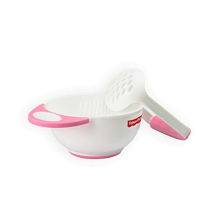 Fisher-Price Baby Polypropylene Food Mash and Serve Bowl Set- (Pink, 3 Months)