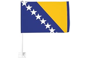 12x18 Inch Flag of Bosnia and Herzegovina Car Flag-Double Sided Car Window Flag with Fade Resistant Print, Premium Quality Au