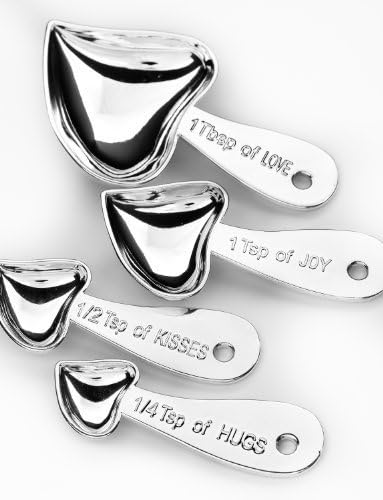 Set Heart Shaped Measuring Spoon Of Love Favors For Weddings Bridal Showers Kitchen Showers & More
