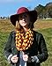 Dark Red & Gold Chevron Infinity Scarf