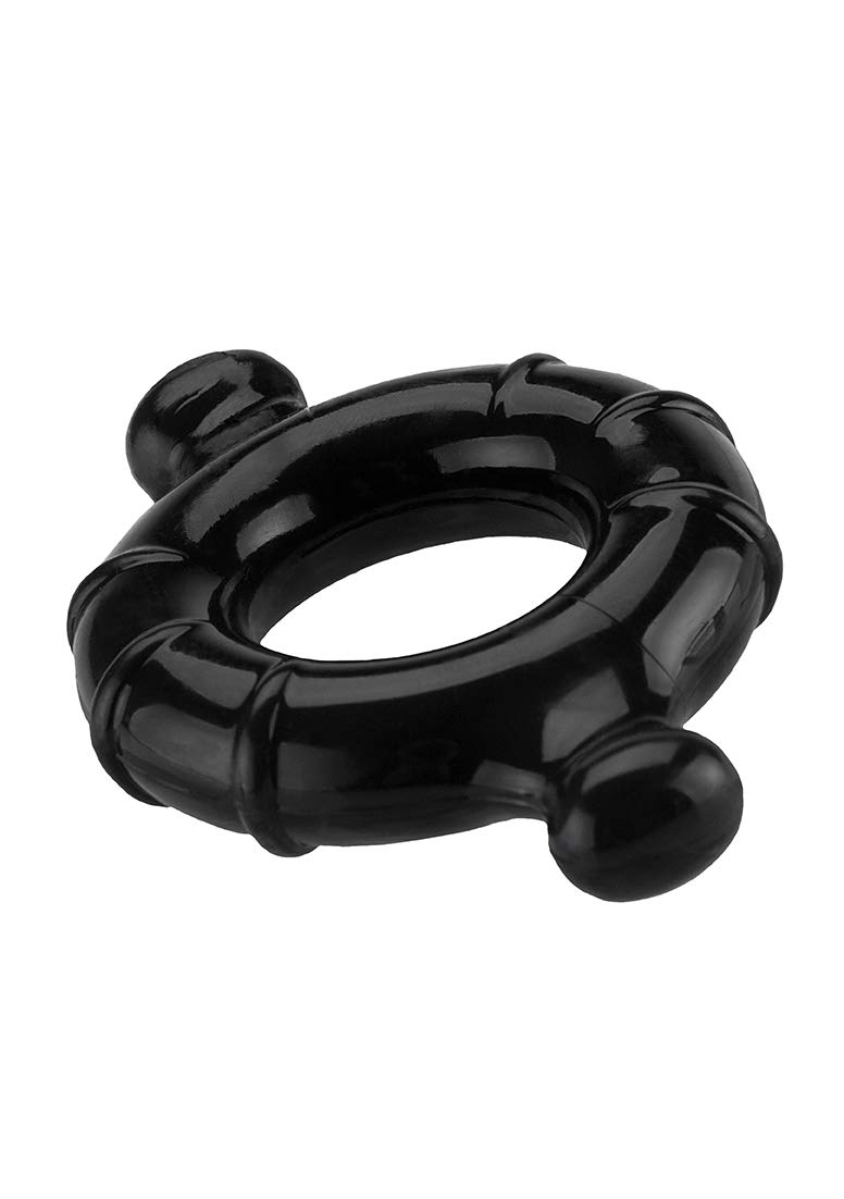 Shots Toys Gummy Ring Male Sex Toy Love Rings, Medium, Black