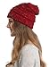 Brook + Bay Cable Knit Beanie Winter Hat for Women - Warm, Chunky, Soft Stretch, Thick & Cute Knitted Caps for Cold Weather Maroon