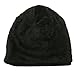 ALLMILL Men's Soft Roll Thick Knit Skull Cap Warm Winter Slouchy Beanies Hat (Black)