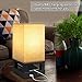 Dicoool Bedroom Table Lamps with 2 USB Charging Ports, Small Nightstand Lamp for Bedside with Fabric Shade