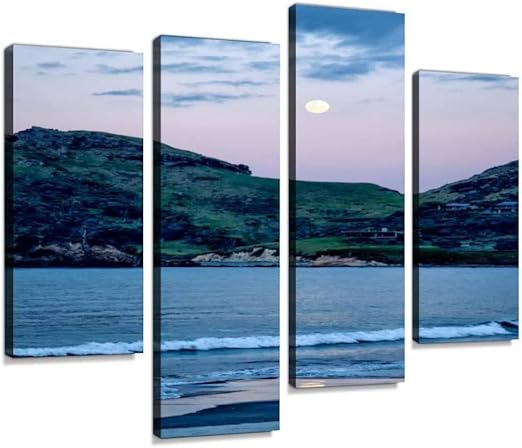 Amazon Co Jp アートパネル グレートバリア島の浜辺に打ち寄せる波と満月 ニュージーランド の写真オークランド グレートバリア島 ニュージーランド ムーン 島 月 波 浜辺 海岸 満月 砂浜インテリア 絵画 壁掛け ポスター キャンバス 部屋飾り アート 壁キャンバス 壁