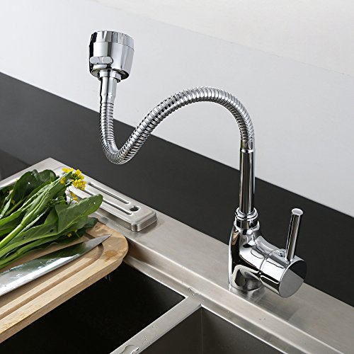 Homfa-A4-Profi-Gastro-schwenkbar-Spltisch-Kchen-Armatur-Kchenarmatur-Geschirrbrause-wasserhahn