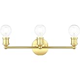 Livex Lighting 16713-02 3 Light Polished Brass Bath Vanity