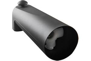 SENTO BETTER HOME BETTER LIFE SENTO Slip On Black Universal Bathroom Tub Spout with Diverter, Durable Heavy Duty Metal Bathtub Faucet with Shower Diverter - 7 Inches 1/2" Copper Pipe, Matte Black