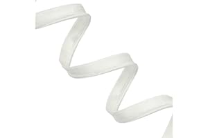 HARFINGTON Piping Bias Tape 1/2 Inch 5.5 Yards Piping Trim with Cotton Core Lip Cord Trim for Sewing Binding Hemming Cushions DIY Decor Crafts, Milk White