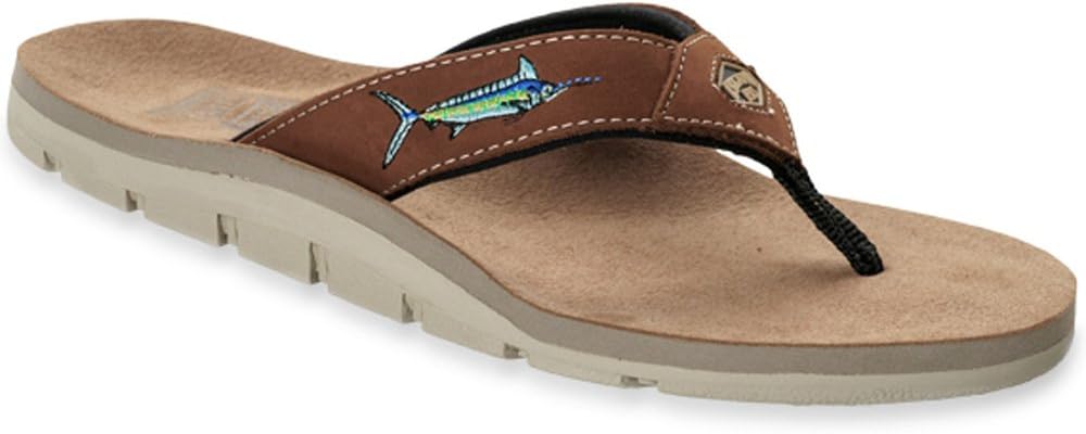 Island Slipper Skipper Marlin Sandal - Brown - Men's Size 12