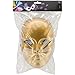 Mask-It MaskIT 8.5-Inch Full Gold Painted Mask with Black Elastic Cord