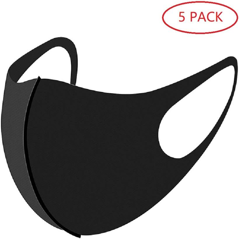 5 Pack Anti Pollution Reusable Mask Mouth Washable Masks Face Masks Fashion Unisex Mask Outdoor