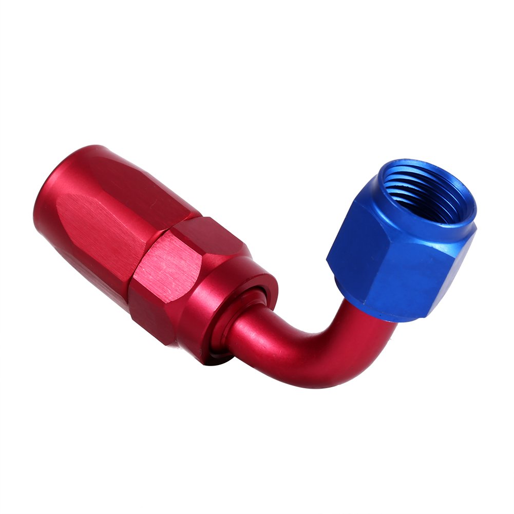 Suuonee AN6 Hose End Fitting, AN6 Racing Oil/Fuel Line Hose End Oil Cooler Swivel Male Fitting Adapter [AN6-90°]