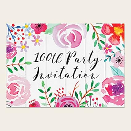 Invitation De Fête Danniversaire Lumineux Aquarelle