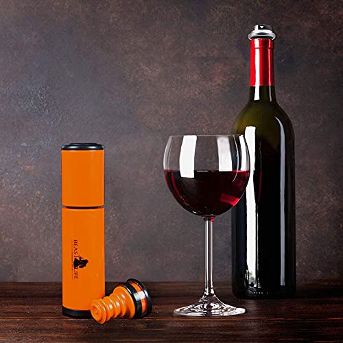 YASUNG Wine Bottle Stoppers with Vacuum,Reusable Silicone Wine Stopper Preserver,Air Pump Wine