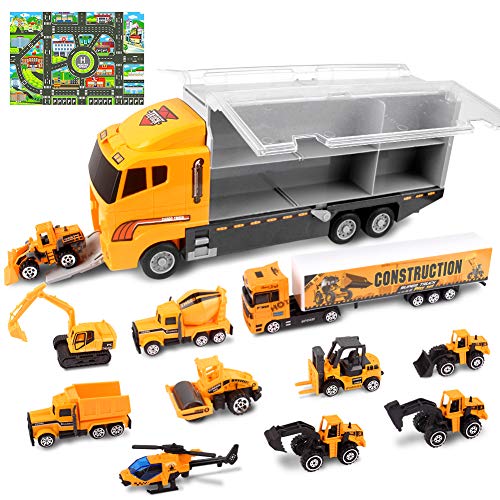 StillCool Toy Truck Car 12 in 1 Die Cast Engine Construction Car Truck Play Vehicle for Girl and Boy Gifts - Thumbnail 7