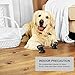 Petacc Dog Shoes Waterproof Dog Boots Anti-slip Snow Boots Warm Paw Protector for Medium to Large Dogs Labrador Husky Shoes 4 Pcs in Size 4