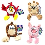 Just For Laughs Plush Sling Shouter 4-Pack (Monkey, Dog, Pig, Bird)