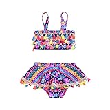 Kids Swimsuit Two Piece Bikini Toddler Baby Fringe Swimwear Beach Bathing Set