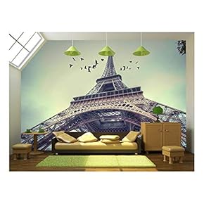 Window to Paris. Architecture of Paris .France. Europe - Removable Wall Mural | Self-Adhesive Large Wallpaper - 66x96 inches