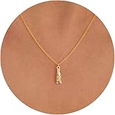 Plenky Gold Necklace for Women-14K Gold Plated Bow,Dragon,Shell, Palm Tree, Seahorse, Conch Shell,Sardines, Cowboy Boot,Bat,Bunny Pendant Beachy Jewelry for Women Gifts