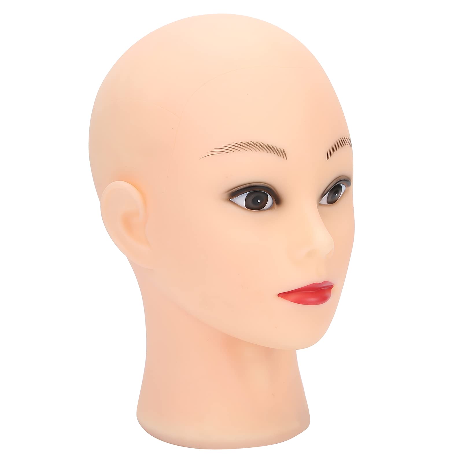 Mannequin Head, Female Hair Model Head,Bald Mannequin Head Head Model for Salon or Eyeglasses, Hairs, Hat, Helmet, Glasses Display