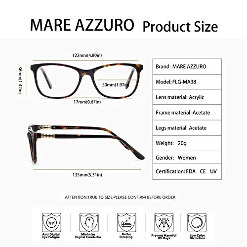 Blue Light blocking Eyeglasses For Women Cat Eye Fashion Optical Frame
