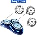 SH30 Replacement Heads for Philips Norelco Electric Shaver Series 1000, 2000, 3000 Click and Style with 9 Sharp Blade, Easy Cut & Replace, 3 - Pack