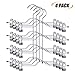 IEOKE Pants Hangers, 4 Tier Metal Hangers with Clips, Space Saving, Black
