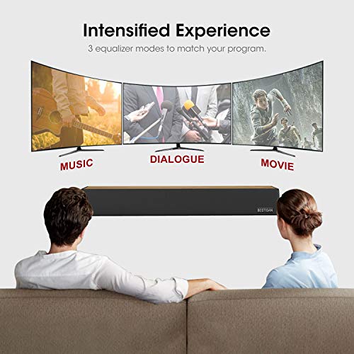 Soundbar Bestisan Bluetooth TV Sound Bar 60W 24Inch with 3 Equalizer