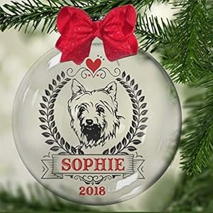 Transparante, vulbare kerstbal voor hondenliefhebbers