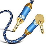 90 Degree Right Angle Aux Cable - [24K