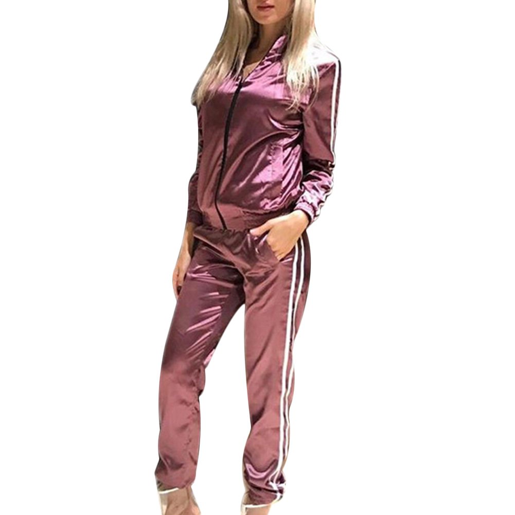 satin tracksuit set