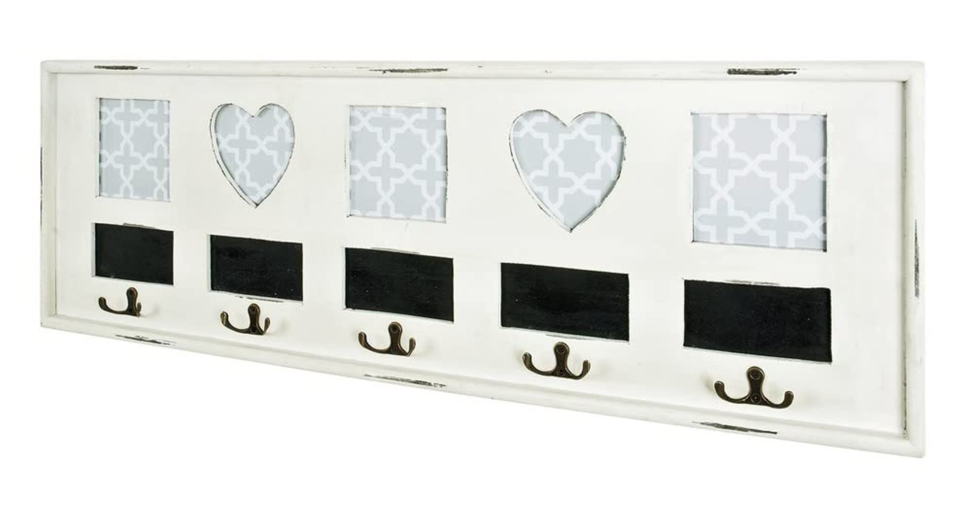 HAKU Wardrobe Antique White, MDF - Dim.: W 77 x H 26 x D 3 cm, Style: Industrial