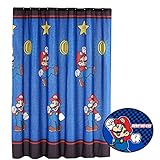 2pc Super Mario Brothers Shower Curtain and Bath Mat Set Nintendo Simply the Best Bathroom Accessories