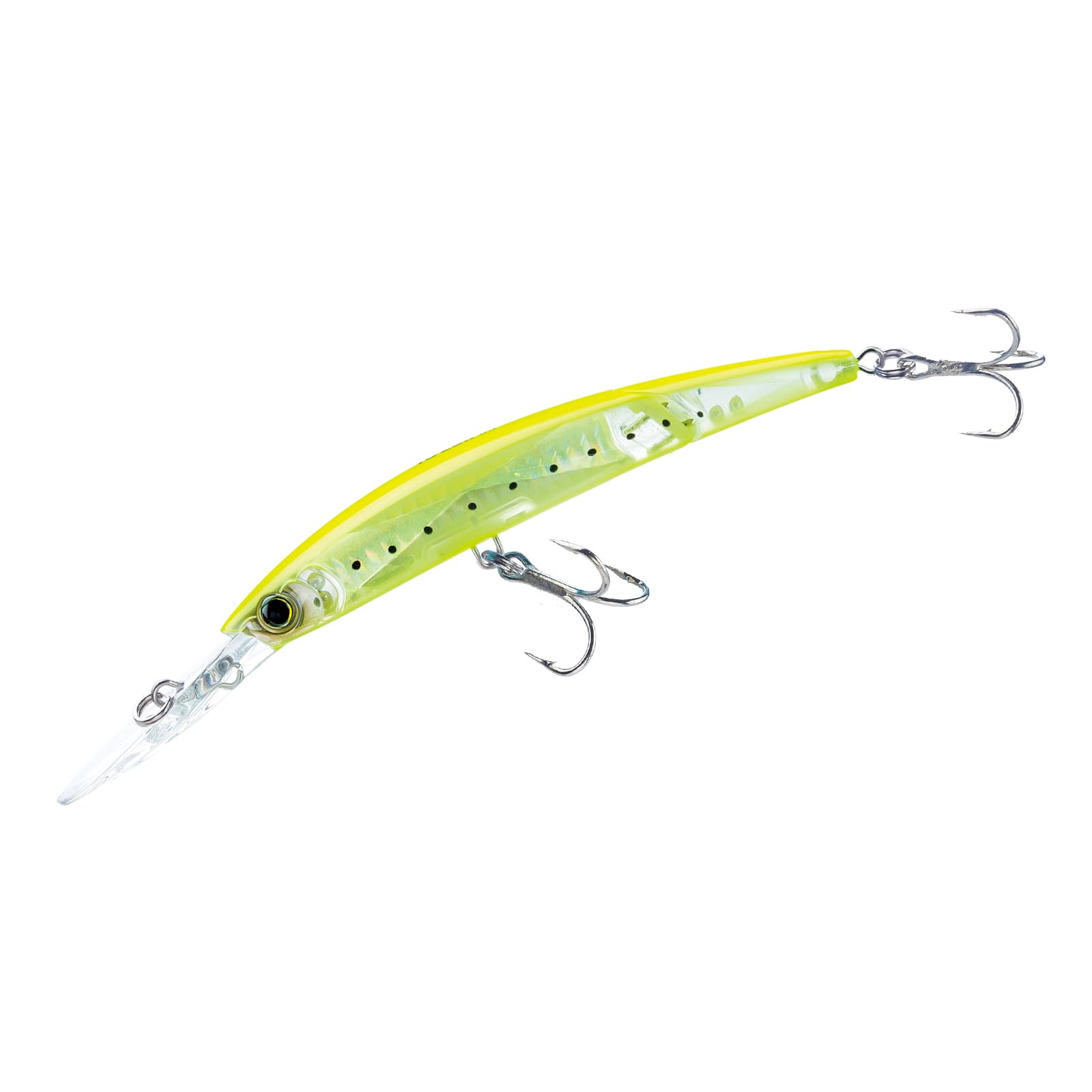 Yo-Zuri Crystal 3D Minnow Deep Diver Jointed Lure, Chartreuse Silver, 5-1/4-Inch
