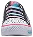 Skechers Kids Twinkle Toes Chit Chat Light-Up Lace-Up Sneaker,Black/Multi,1 M US Little Kid