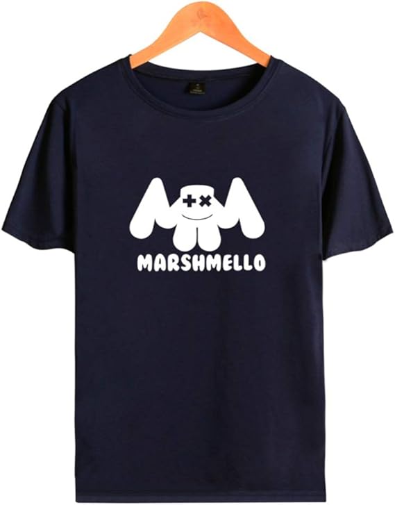 WTZFHF Camiseta, Camiseta de Manga Corta para Hombre, Cosplay Marshmello Marshmallow Estampado de Cara para Hombre y Camiseta de Manga Corta para muje: Amazon.es: Jardín