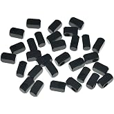 Dopro 30-Pack Stainless Steel Tremolo Bridge String Insert Block Lock Clamp Blocks Fits FR Black