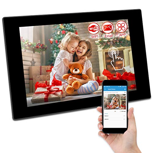 GRC 10.1 Inch WiFi Digital Photo Frame with IPS Full HD Touch Screen, Add Photos and Videos from Email App (iOS Android) Facebook Twitter, 16GB Internal Storage, Support SD Card and USB Flash Drive - Thumbnail 7