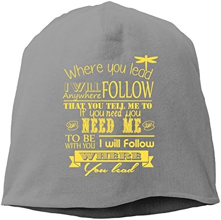 Custom Unisex Fleece Winter Warm Beanie Cuff Hat Comical For Mens Where You Lead Daily Slouchy Wool Knit Cool Skull Caps For Female